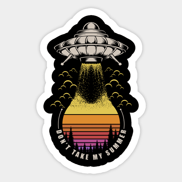 Ufo Retro Sticker by Design Anbay